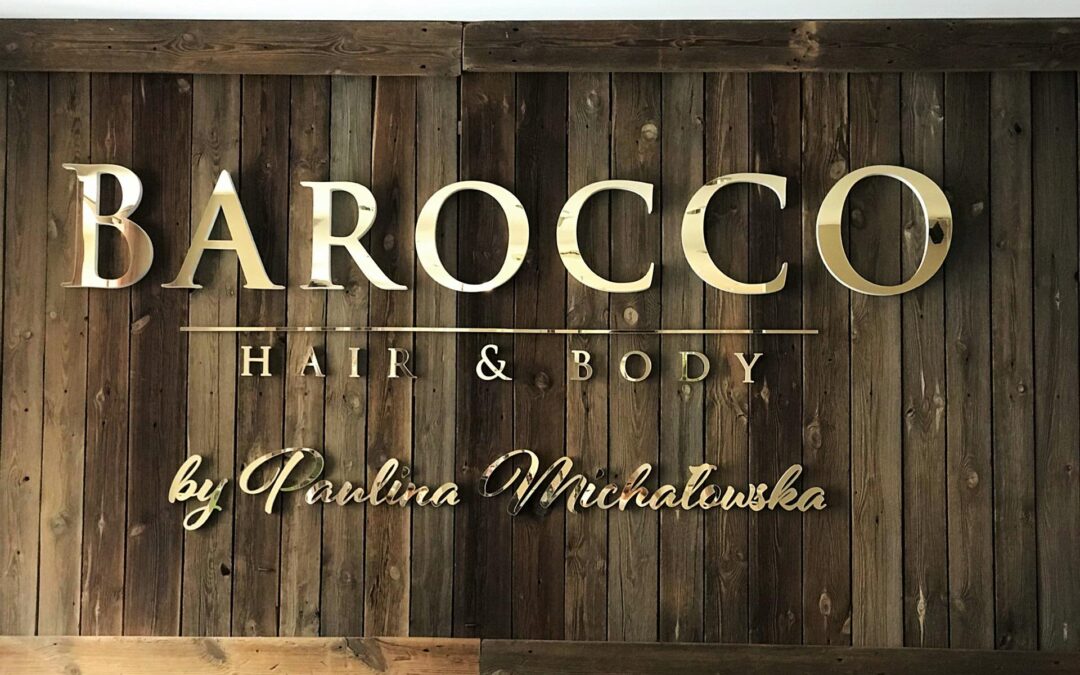 Złote logo 3D Barocco